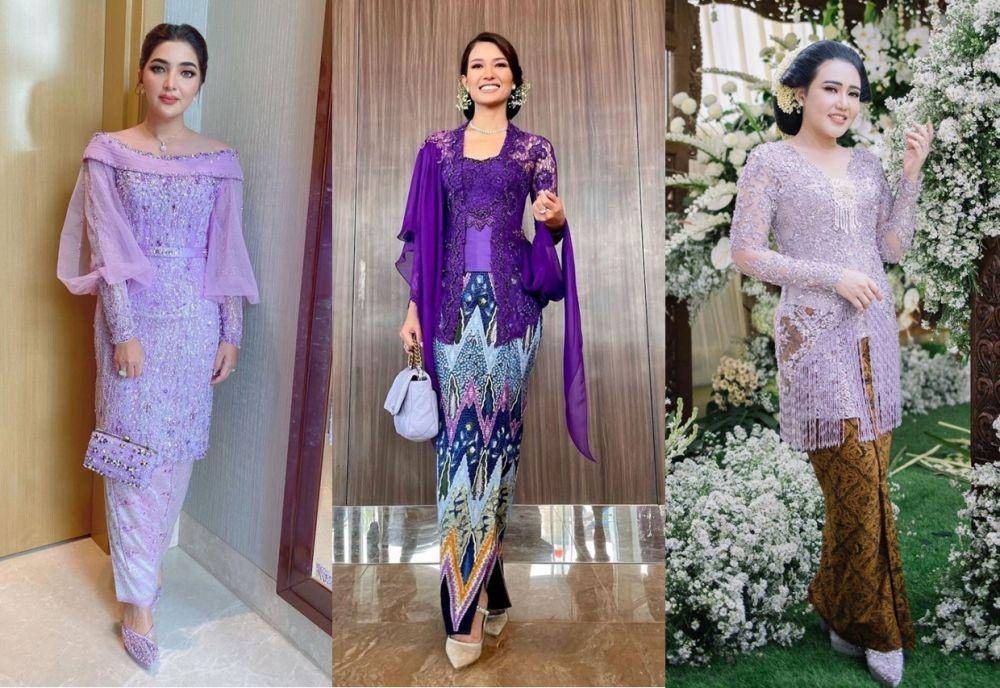 Kebaya warna ungu (instagram.com/ashanty_ash | instagram.com/duma_riris | instagram.com/moirephoto)