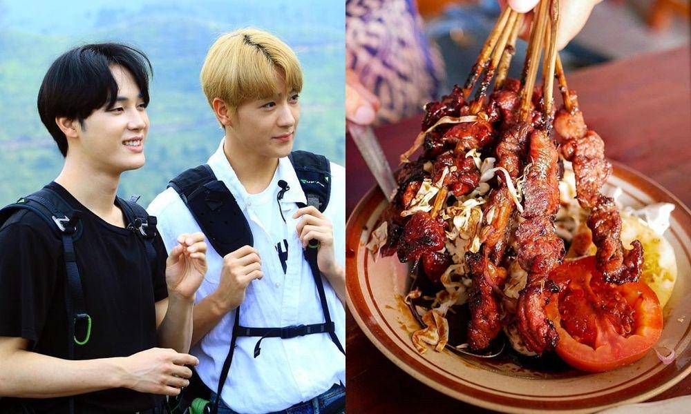 Haknyeon dan Hyunjae The Boyz dan sate kambing (instagram.com/battlentrip | instagram.com/sam_kuliner)