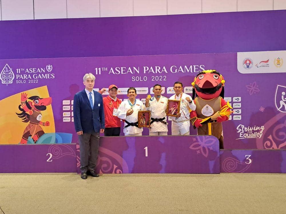 Sahrul Sulaiman berhasil merebut medali emas cabor judo di ASEAN Para Games (Dok.PJSI Sumut)