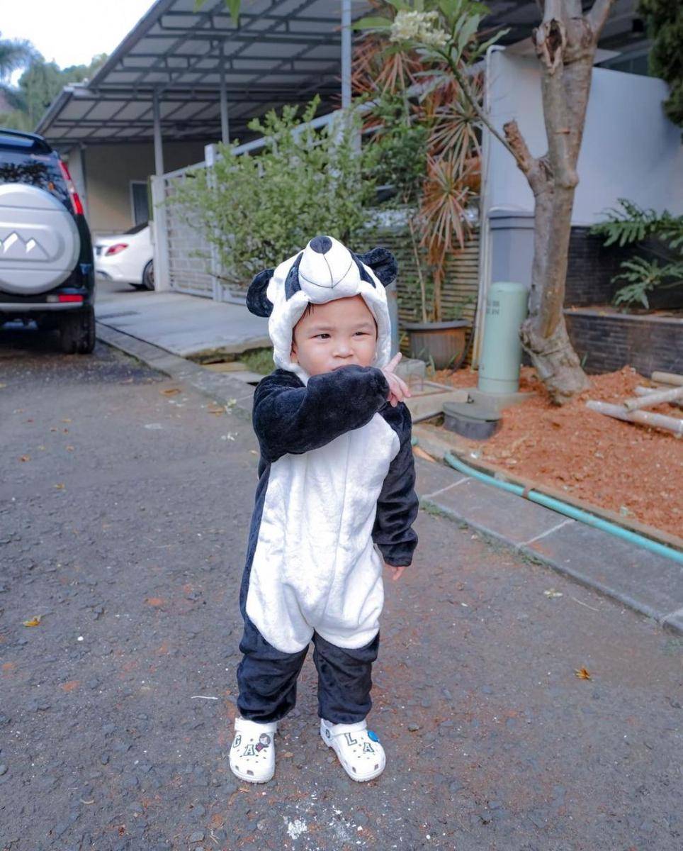 potret Gala pakai kostum panda (instagram.com/fuji_an)
