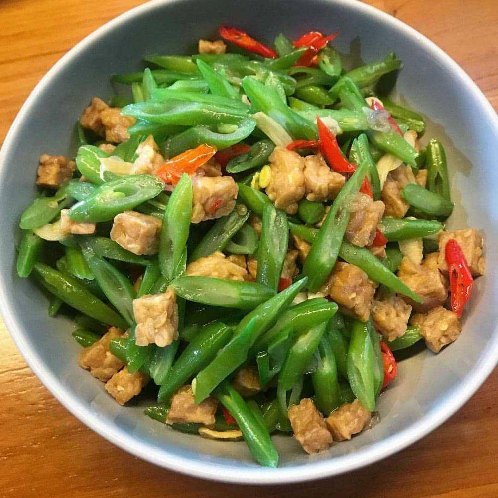 Tumis buncis tempe (instagram.com/cookingwithdamma)