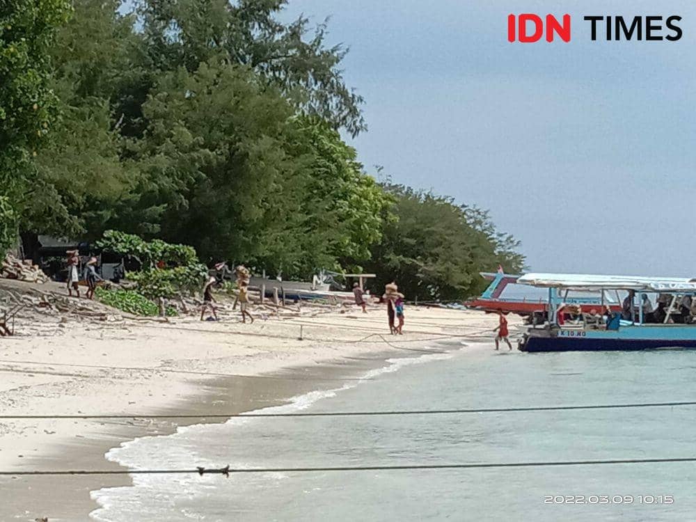 Kawasan pantai Gili Trawangan. (IDN Times/Muhammad Nasir)