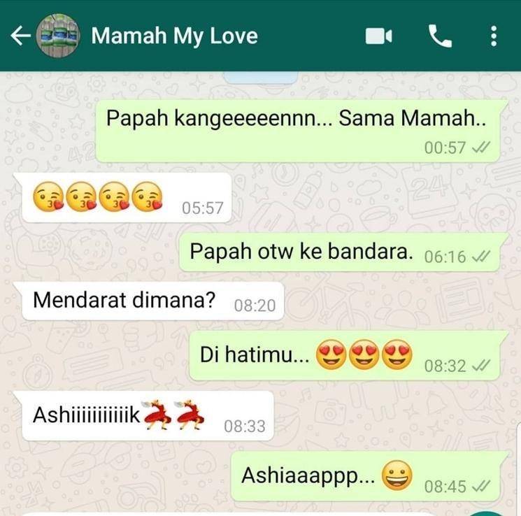 tangkapan layar chat Yusuf Mansur dan istrinya (instagram.com/yusufmansurnew)