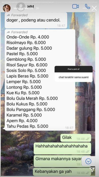 nama kontak Harvey Moeis di ponsel Sandra Dewi (instagram.com/sandradewi88)