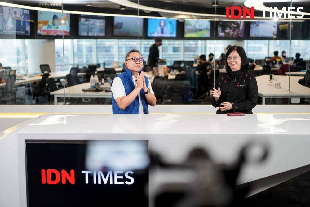 Menteri Perdagangan Zulkifli Hasan mengunjungi Kantor IDN Media HQ pada Kamis (4/8/2022). (IDN Times/Herka Yanis)