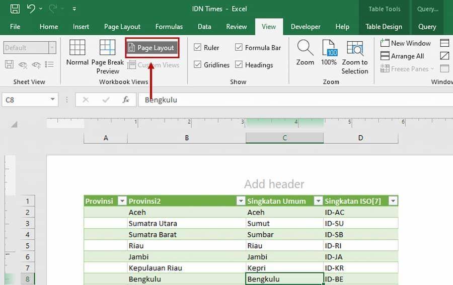 ilustrasi page setup Excel (IDN Times/Laili Zain)