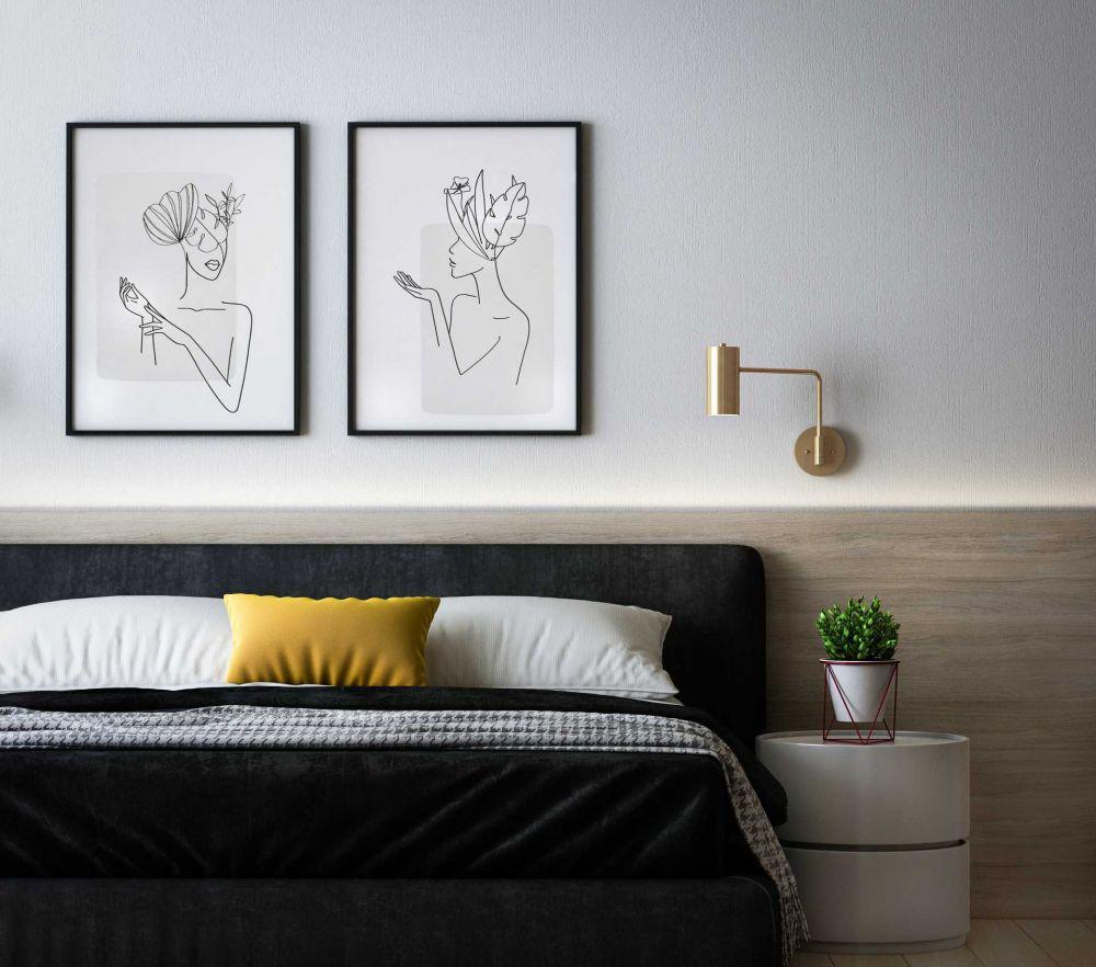 ilustrasi desain kamar tidur sempit (unsplash.com/Kam I)