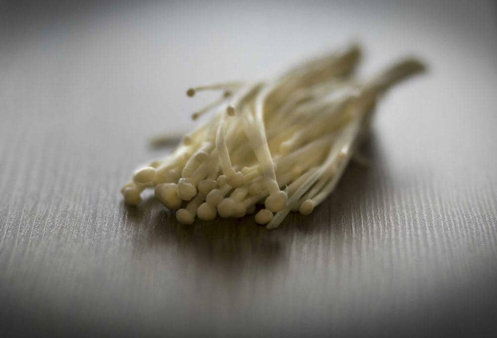 ilustrasi jamur enoki (unsplash.com/@visucy)