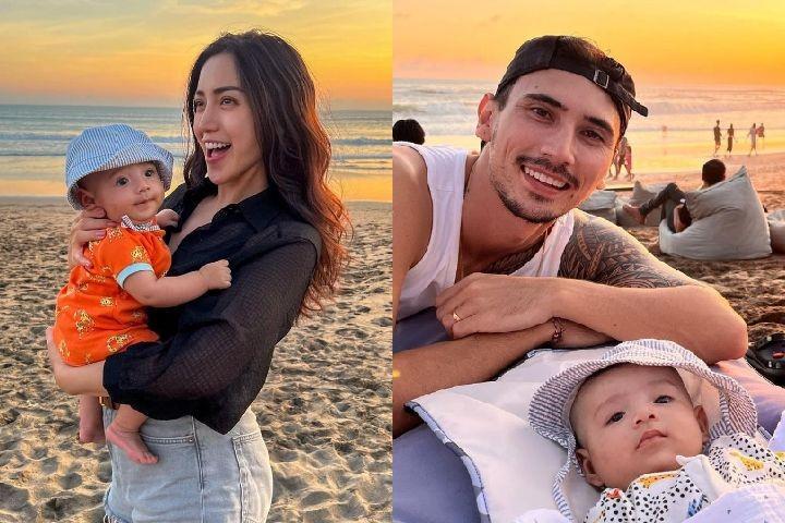 10 Potret Perdana Baby Don Verhaag Main di Pantai, Santuy Abis!