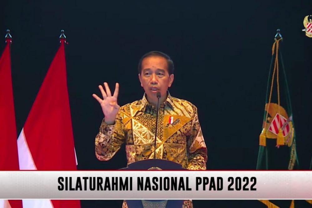 Presiden Jokowi hadiri Silaturahmi Nasional PPAD TNI 2022 (youtube.com/PPAD TNI)