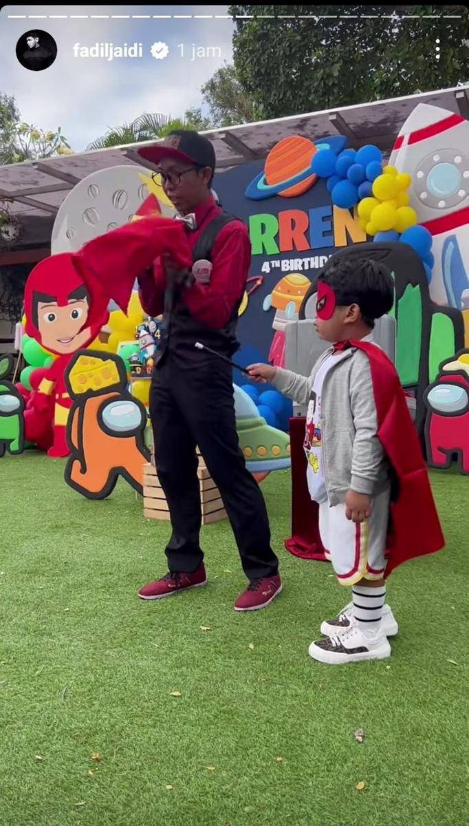 potret ultah ke-4 Darren (instagram.com/fadiljaidi)
