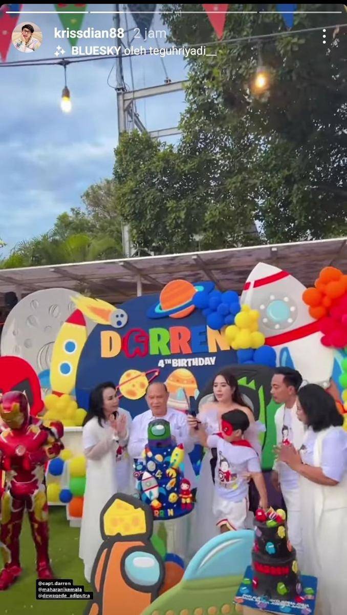 potret ultah ke-4 Darren (instagram.com/krissdian88)