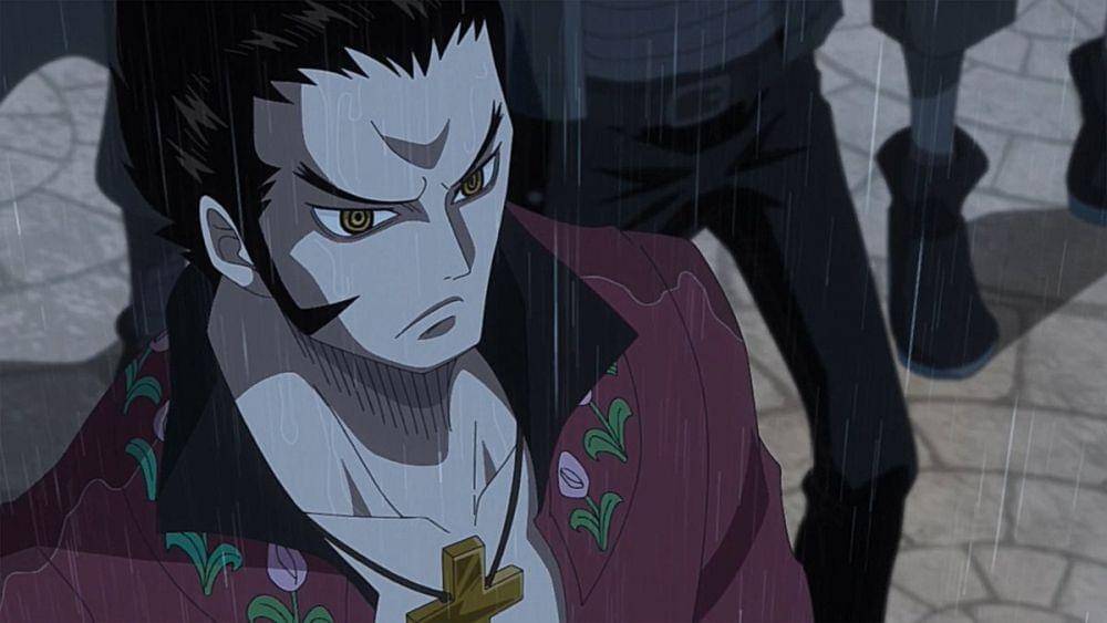 Mihawk muda yang hadir di eksekusi Roger. (Dok. Toei Animation/One Piece)