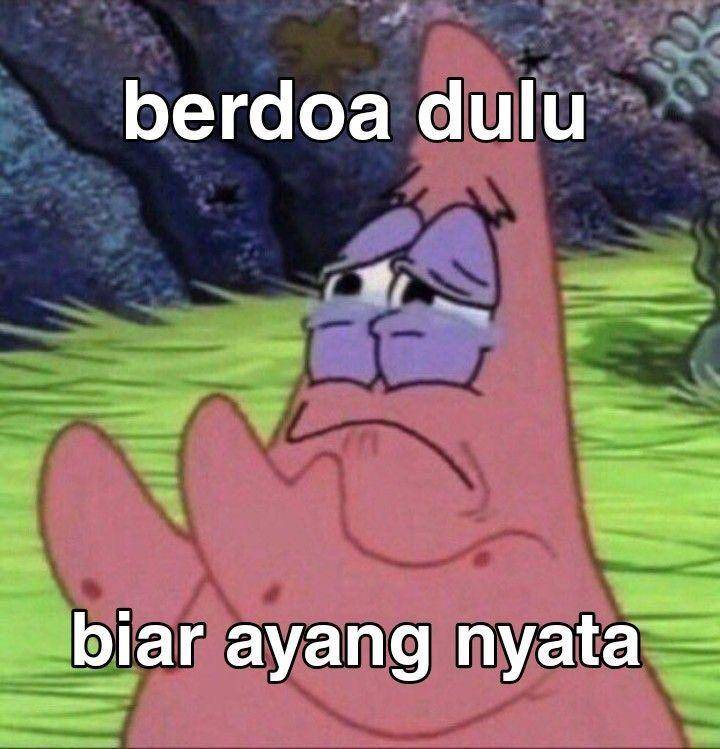 meme permasalahan hidup ala patrick star (twitter.com/jjenoazurine)