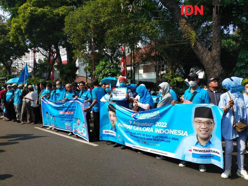 Partai Gelora daftar ke KPU sebagai peserta pemilu 2024 (IDN Times/Ilman)