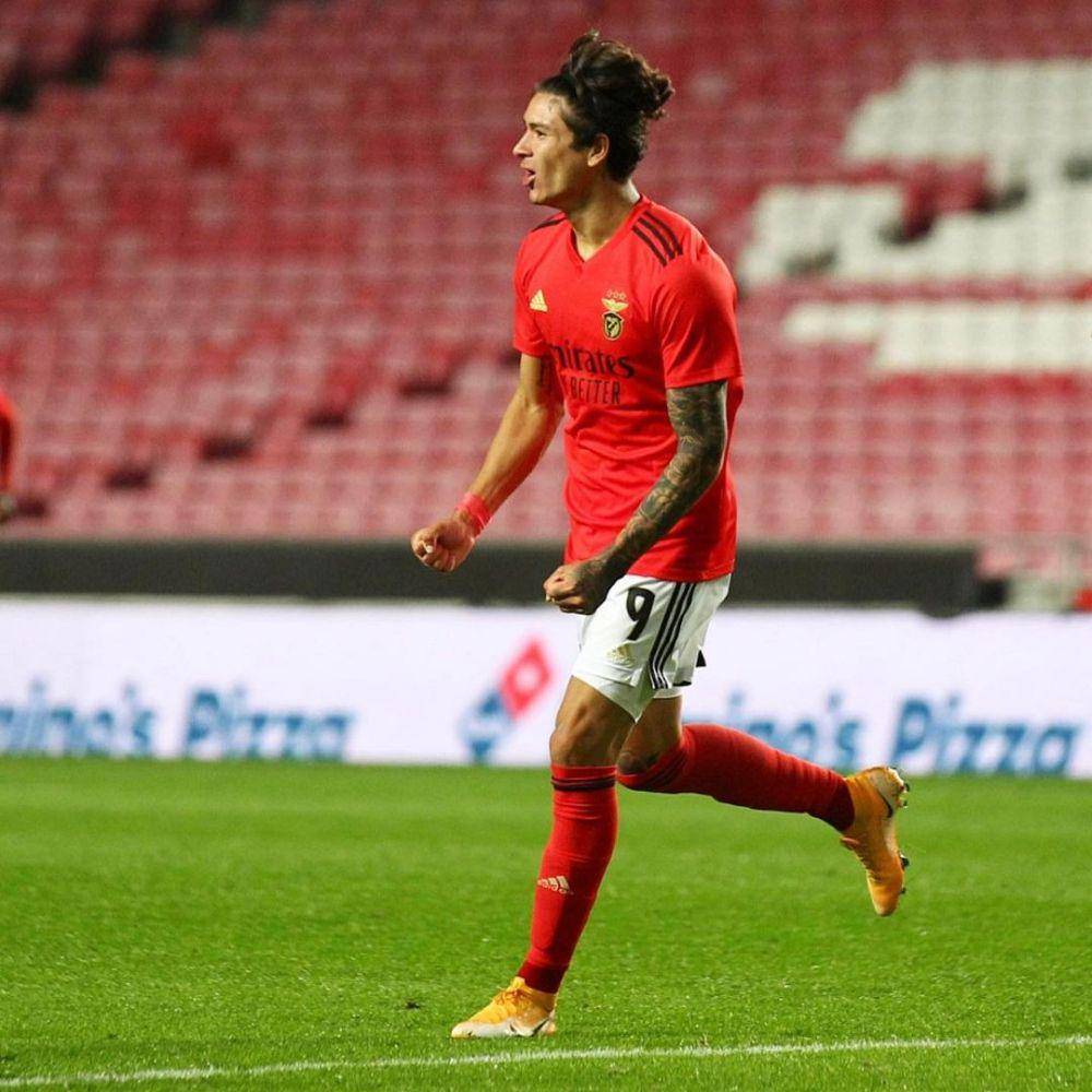 Darwin Nunez saat cetak gol debut untuk Benfica di Liga Portugal, (26/10/2020). (instagram.com/darwin_n9)