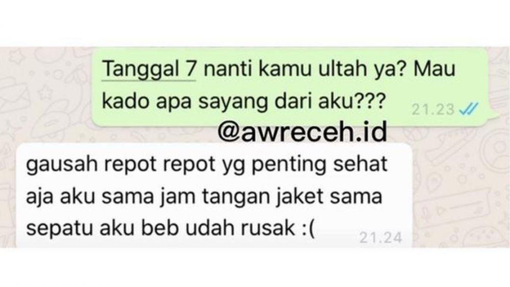 chat minta kado (instagram.com/awreceh.id)