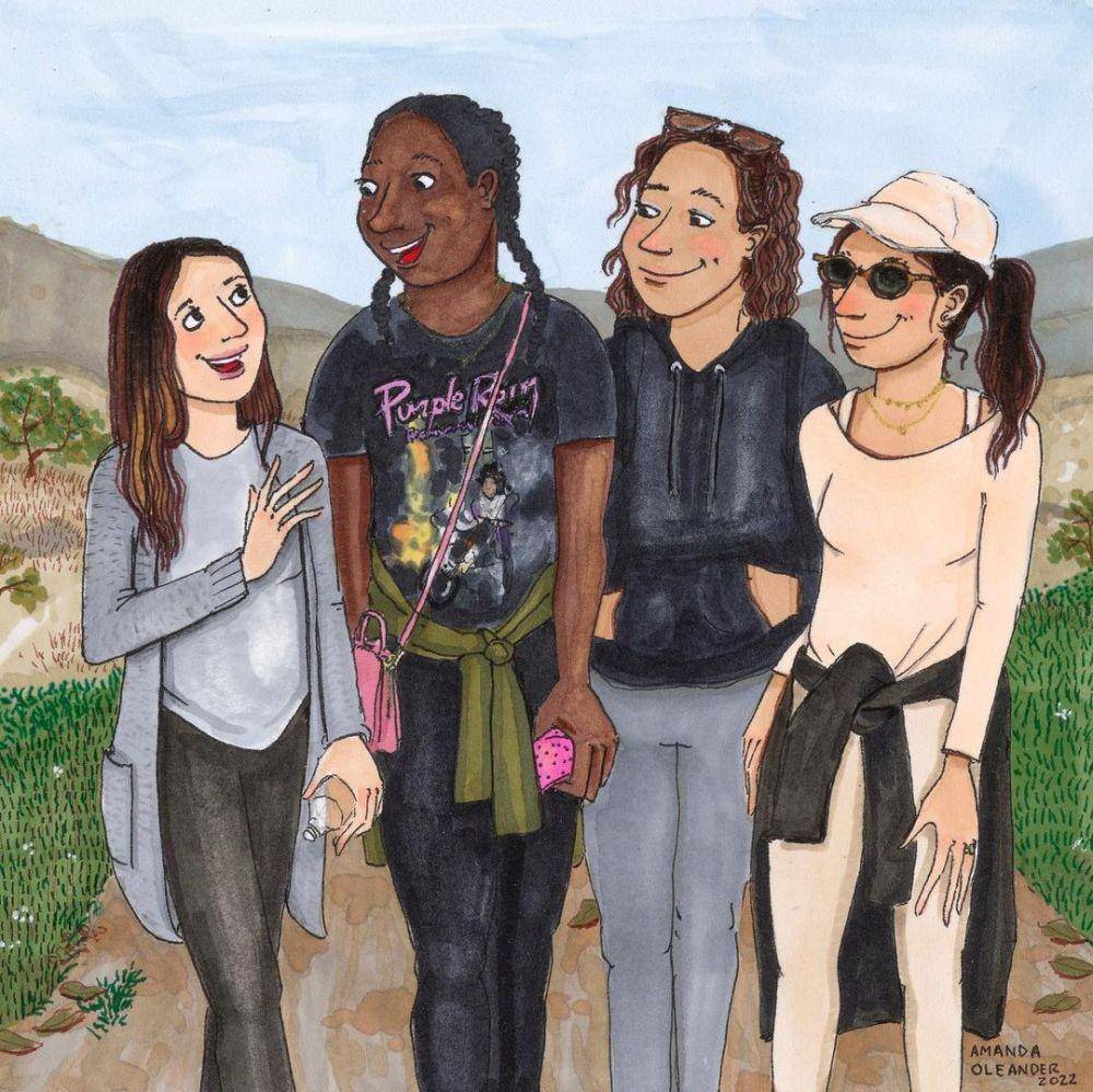 Ilustrasi cewek hangout. (instagram.com/amandaoleander)