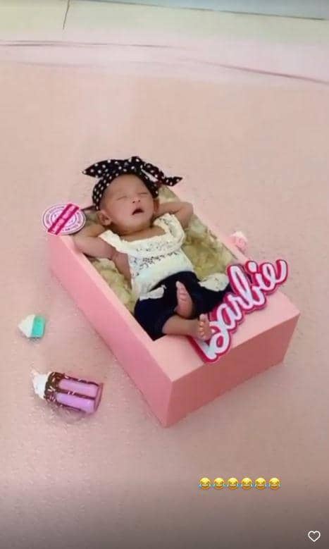 pemotretan newborn baby Moana (Instagram.com/riaricis1795)