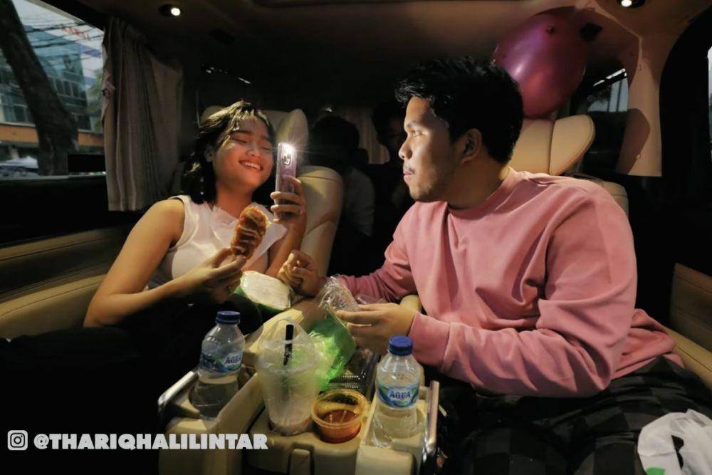 momen pacaran Fuji dan Thariq (YouTube.com/Thariq Halilintar)