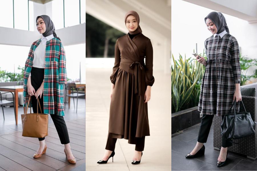 10 Referensi Office Look ala Vina Muliana, Busana Formal buat Ngantor