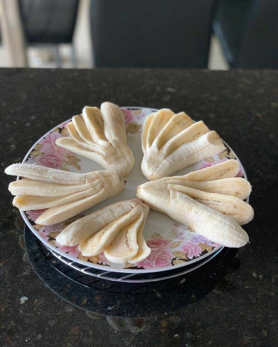 Belah pisang bentuk kipas (Instagram.com/lia_ungee)