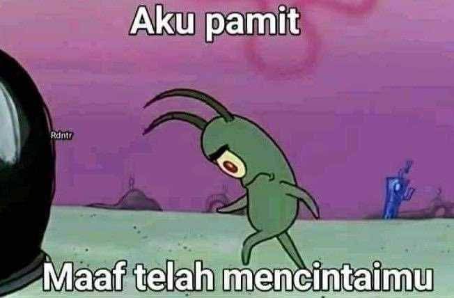 meme lucu warga bikini bottom (twitter.com/ayobermanfaat)