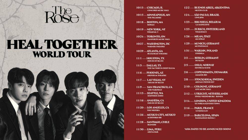 jadwal HEAL TOGETHER World Tour The Rose (twitter.com/TheRose_0803)