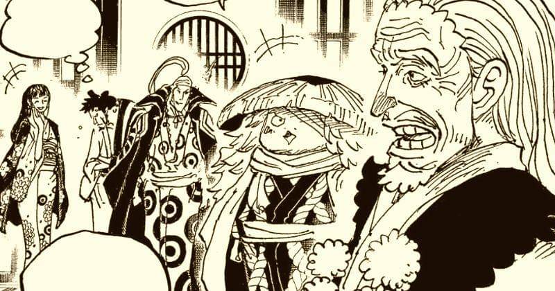 Adegan Kozuki Sukiyaki perlihatkan wajahnya. (mangaplus.shueisha.co.jp/One Piece)