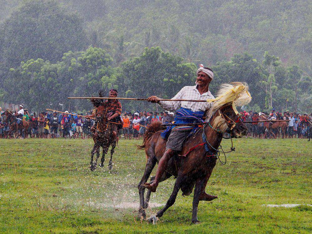 tradisi perang adat Pasola Sumba, NTT (pesonaindo.com)