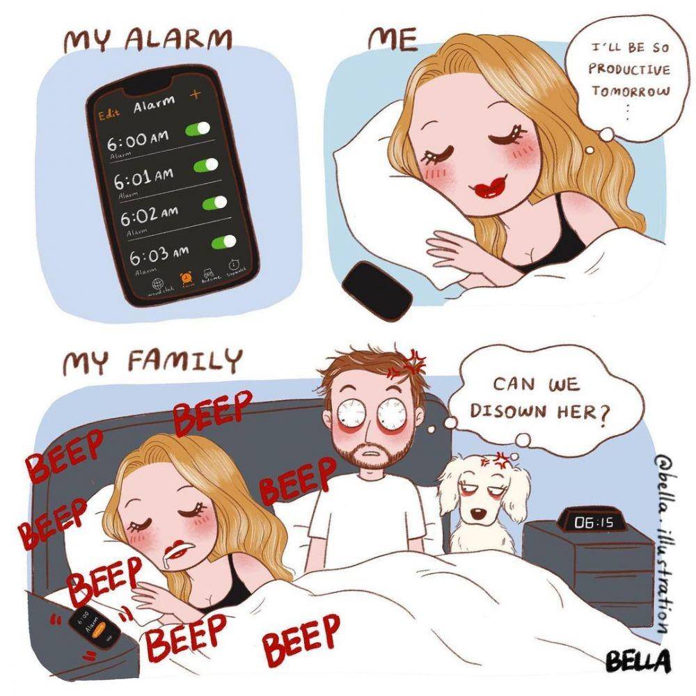 Ilustrasi pasangan suami istri. (instagram.com/bella.illustration)