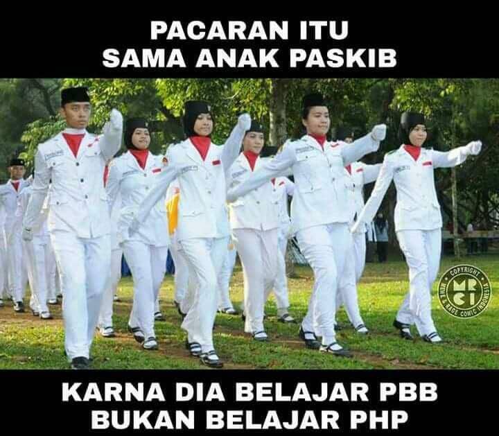 meme tentang anak paskibra (facebook.com/MemeComicFunnyWongKito)