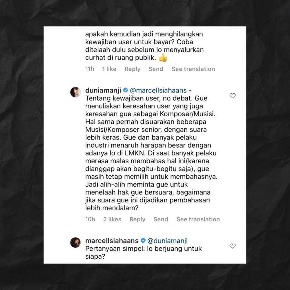 perseteruan Anji dan Marcell Siahaan di kolom komentar (instagram.com/duniamanji)
