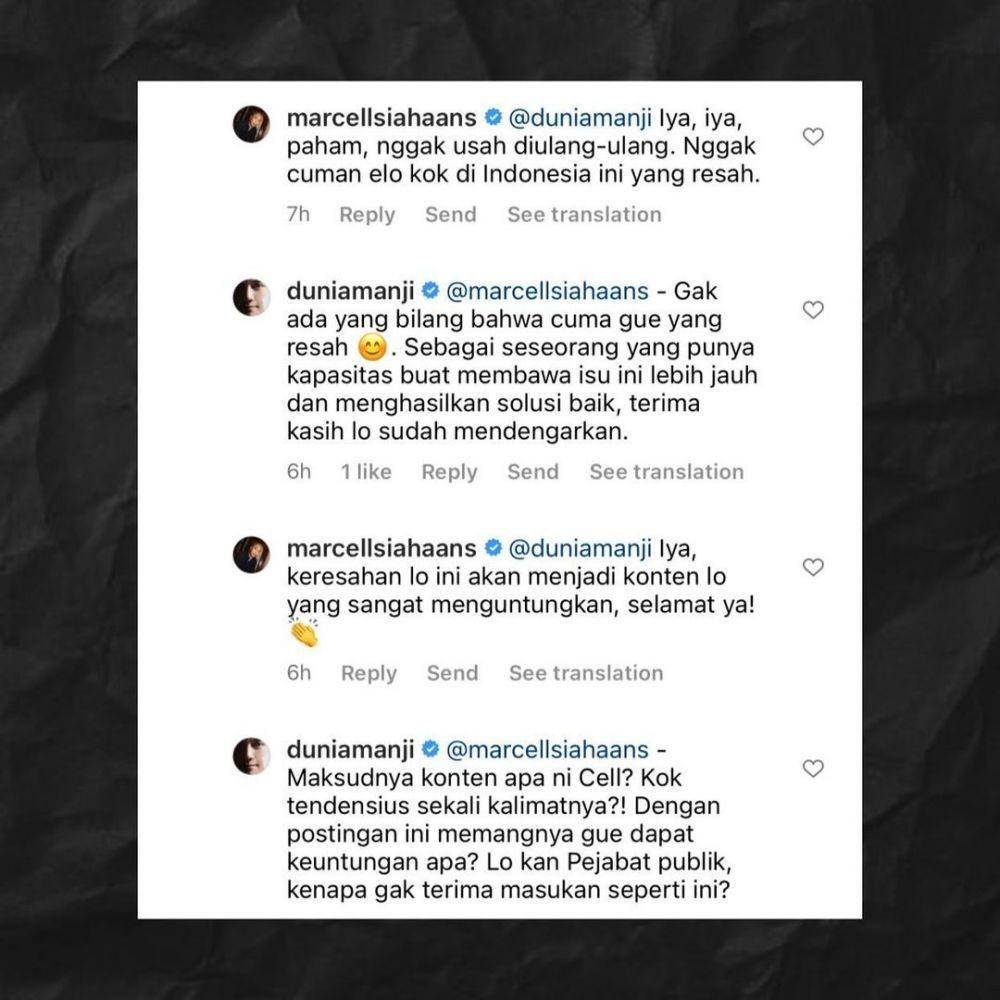 perseteruan Anji dan Marcell Siahaan di kolom komentar (instagram.com/duniamanji)