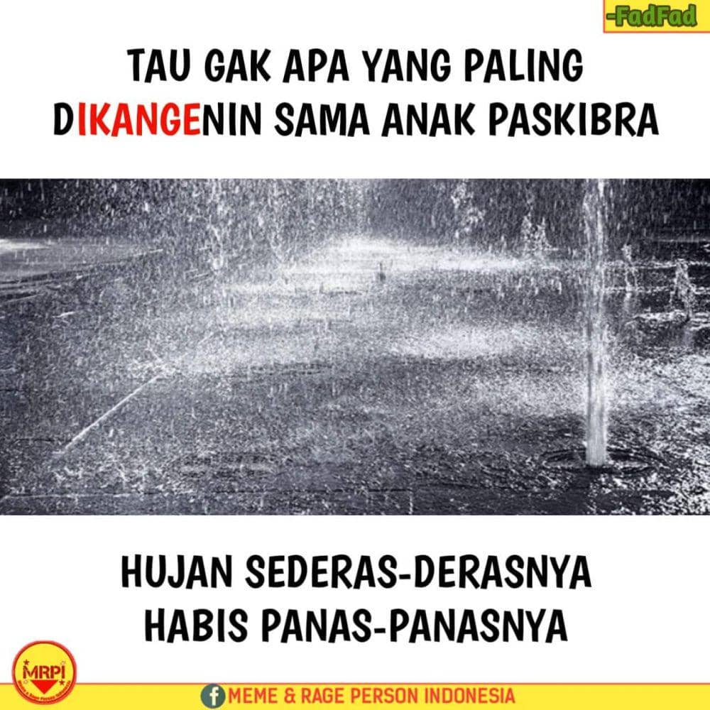 meme tentang anak paskibra (facebook.com/memerageperson)