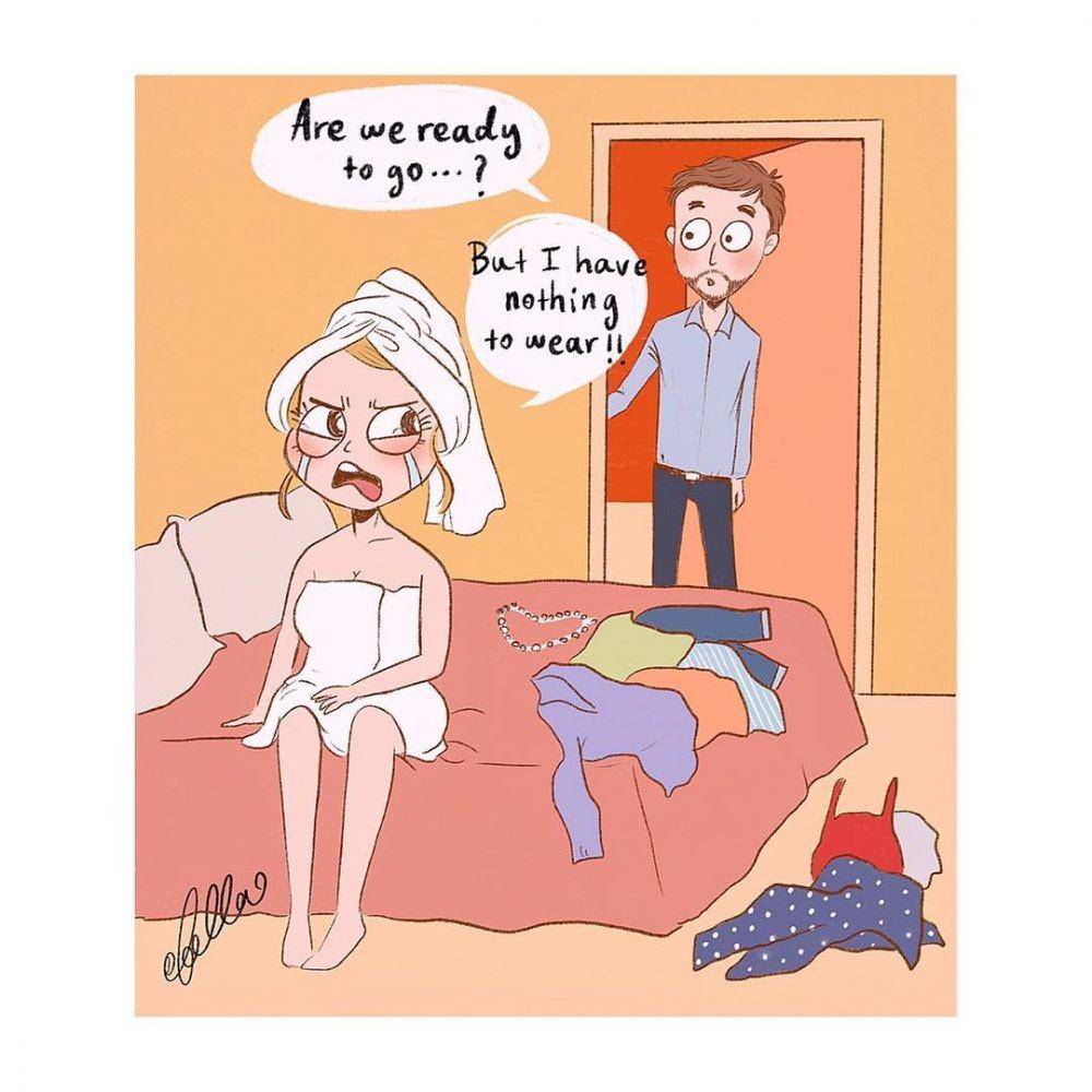 Ilustrasi pasangan suami istri. (instagram.com/bella.illustration)