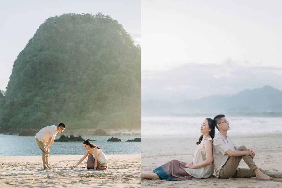 inspirasi foto prewedding outdoor (instagram.com/moirephoto)