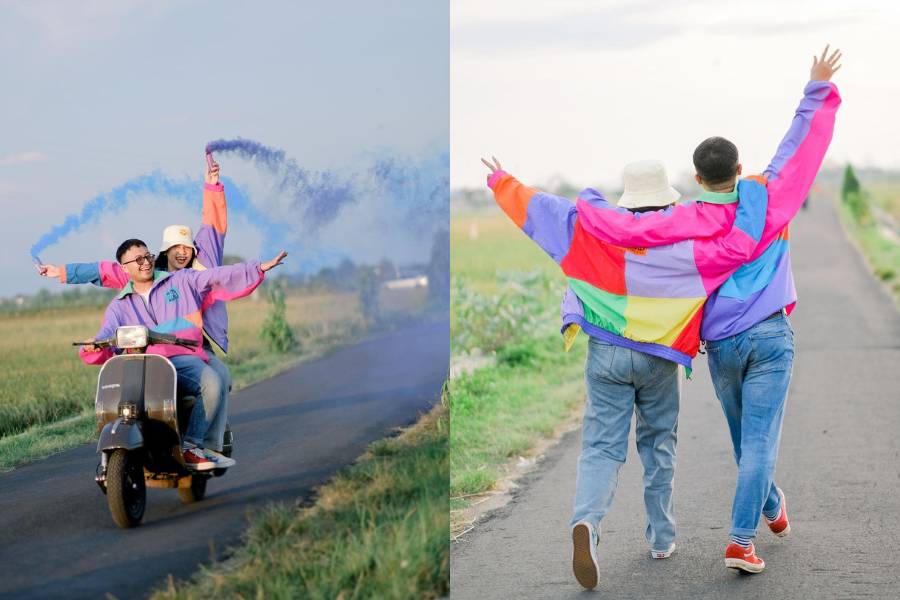 inspirasi foto prewedding outdoor (instagram.com/oxxyphotography)