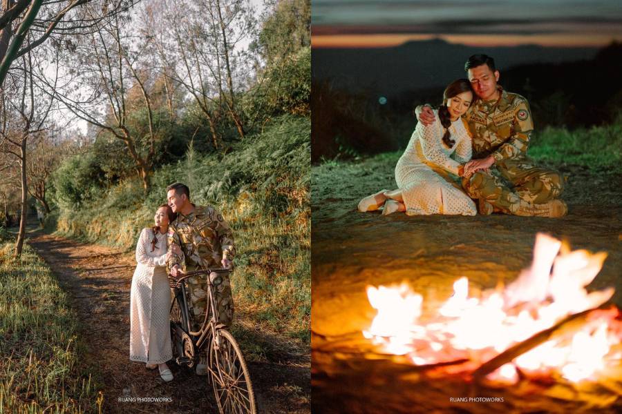 inspirasi foto prewedding outdoor (instagram.com/ruangphotoworks)