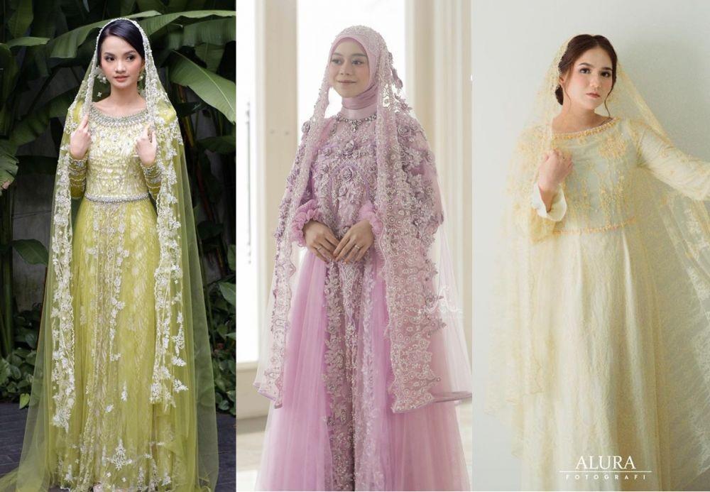 9 Dress Brokat untuk Pengajian Pranikah, Santun nan Anggun!