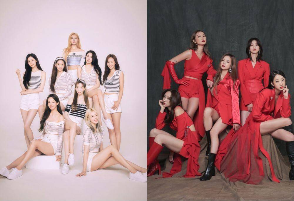 SNSD (twitter.com/GirlsGeneration) | EXID (twitter.com/EXIDjpofficial)