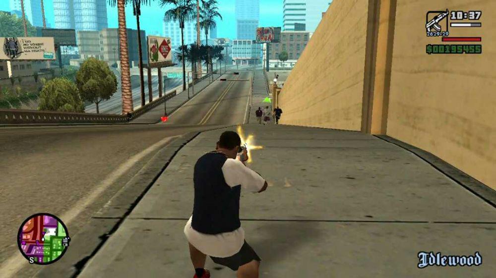 Jaga jarak saat duel (dok. Rockstar Games/GTA San Andreas)