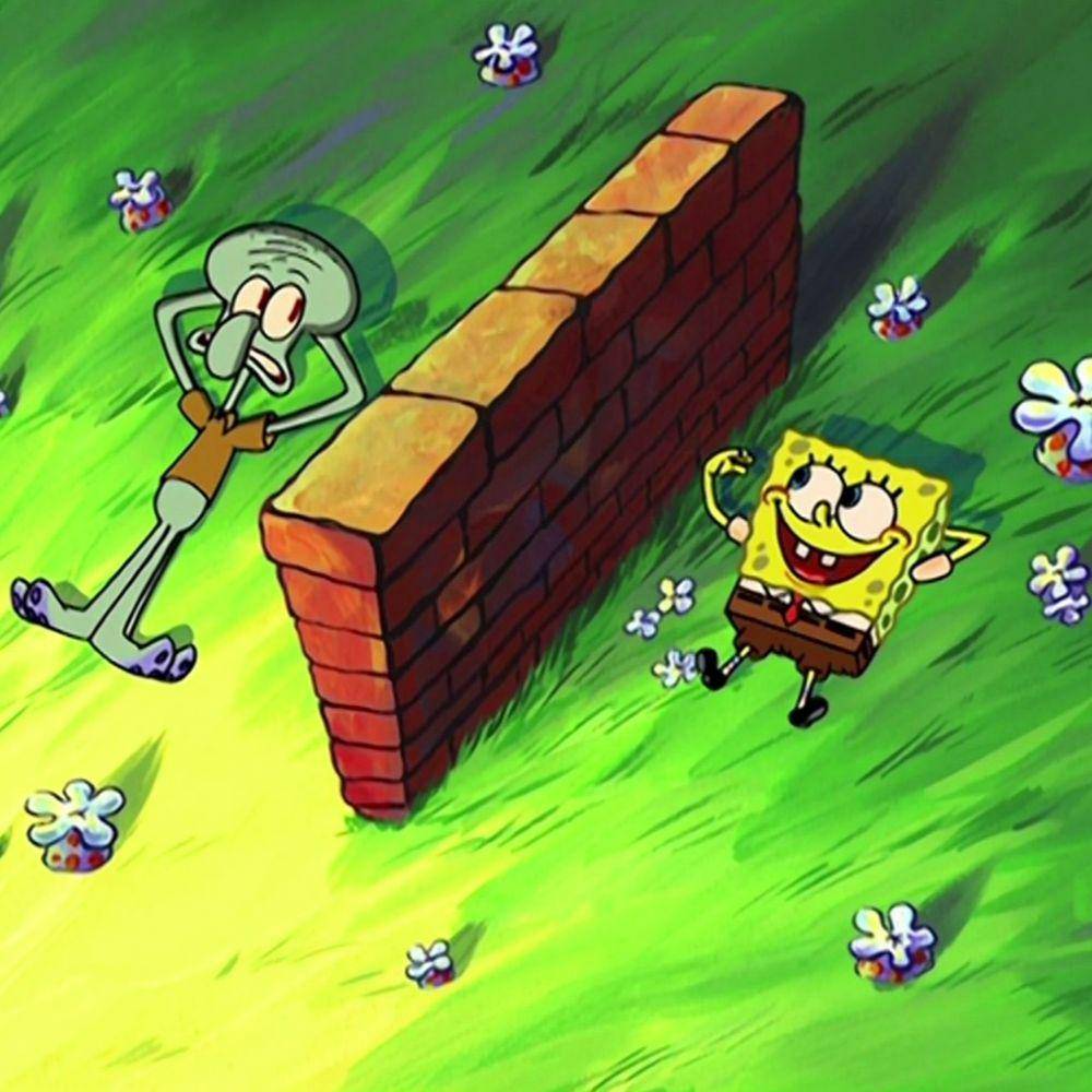 Squidward dan SpongeBob menunggu matahari terbenam. (dok.Nickelodeon/SpongeBob SquarePants)