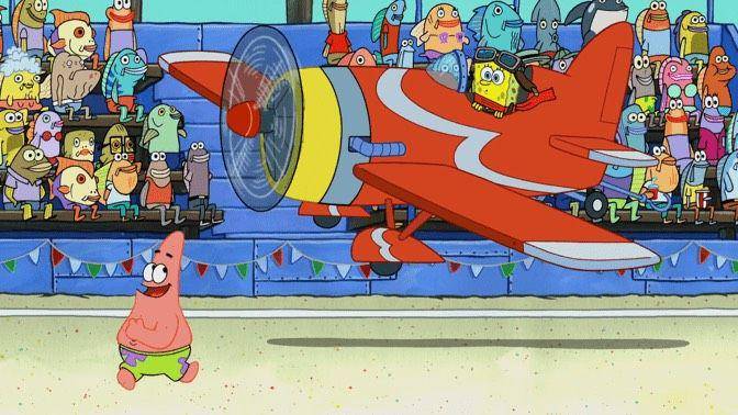 Patrick memberi tahu SpongeBob soal sahabat pena. (dok.Nickelodeon/SpongeBob SquarePants)