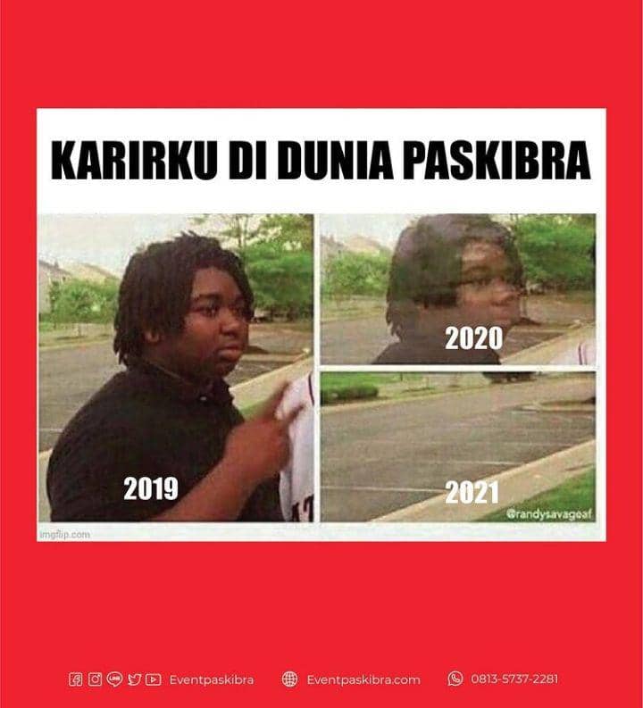 meme tentang anak paskibra (instagram.com/eventpaskirba)