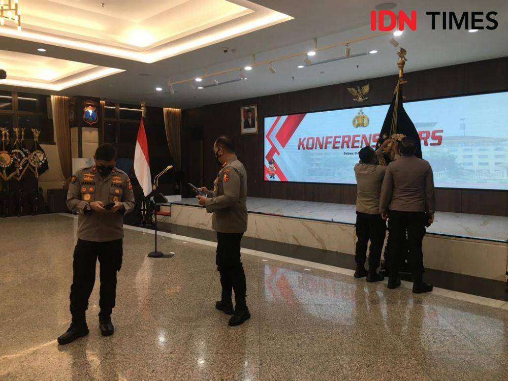 Konferensi pers kasus tewasnya Brigadir J di Gedung Rupatama, Mabes Polri, Selasa (9/8/2022). (IDN Times/Irfan Fathurohman)