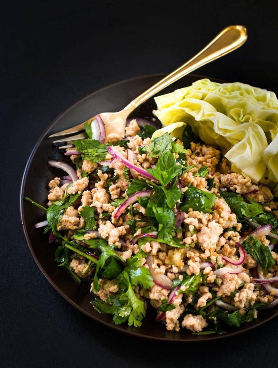 Larb salad (pinterest.com/poshjournalblog)