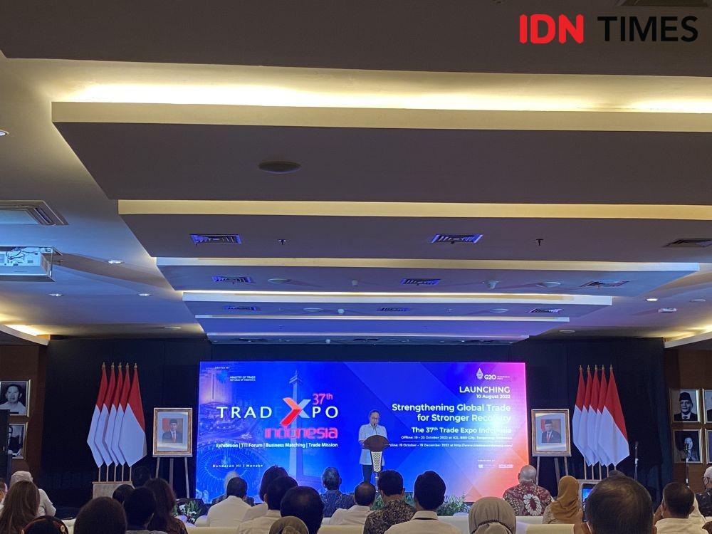 Launching Ceremony Trade Expo Indonesia (TEI) ke-37 di kantor Kementerian Perdagangan, Rabu (10/8/2022). (IDN Times/Vadhia Lidyana)
