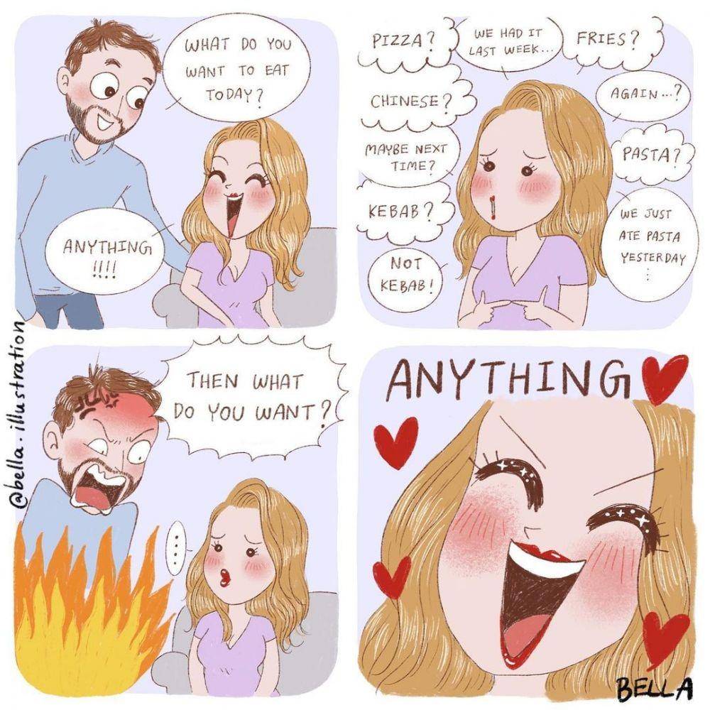Ilustrasi pasangan suami istri. (instagram.com/bella.illustration)