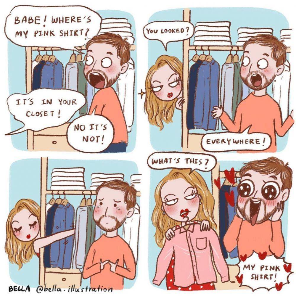 Ilustrasi pasangan suami istri. (instagram.com/bella.illustration)